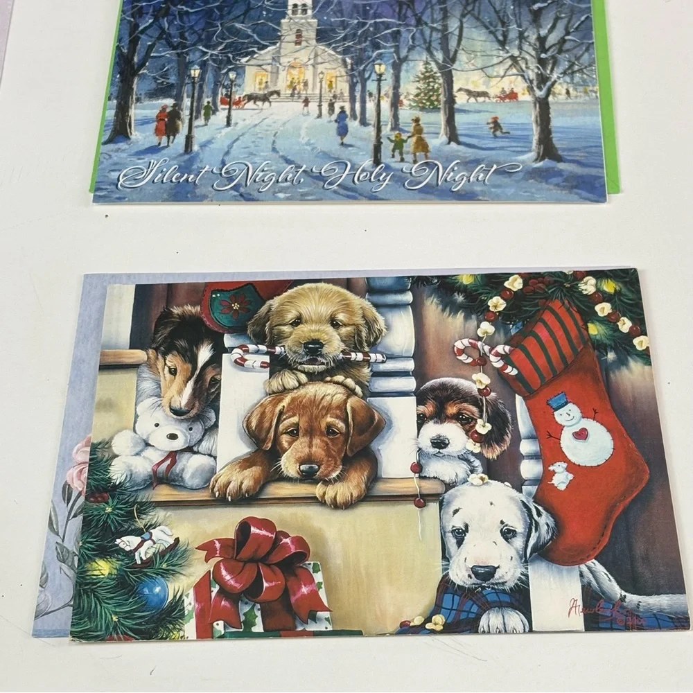 VTG Assorted Holiday Greeting Cards lot of 10